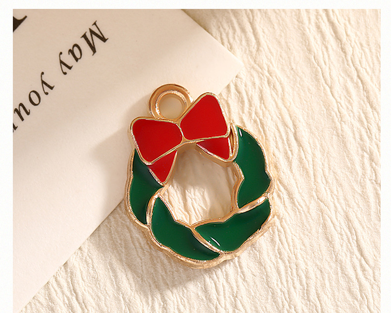 14*12mm, 15 * 20mm Jewelry Making Size DIY Jewelry Accessories Classification 14*12mm 15 * 20mm Alloy Christmas Tree Bow Knot Snowman Pendant