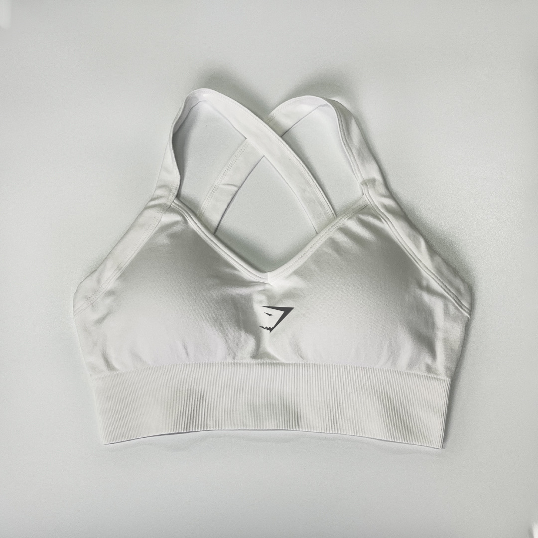 Spot Gymshark Classic Beauty Back Anti-vibración Fitness Cross Sujetador para mujer Ropa interior de secado rápido Ropa de yoga de marca de moda