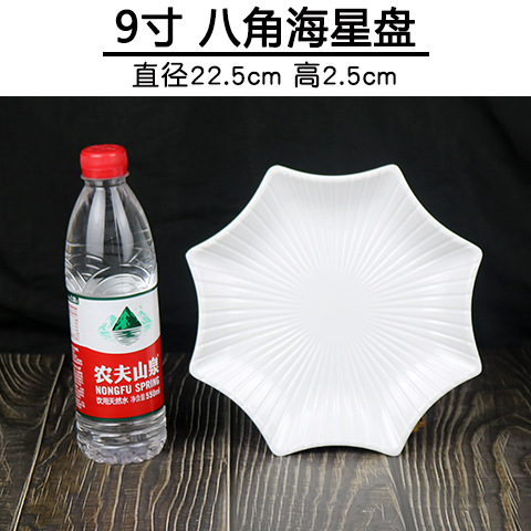 Platos de melamina blancos gruesos cuadrados, para comidas y aperitivos – vajilla de plástico, venta al por mayor.