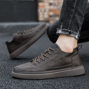 2023 Summer New Casual Black Shoes Men's Korean Style Fashion Four Seasons Sports Board Shoes Low-top Labor Protection Work Shoes for Men
