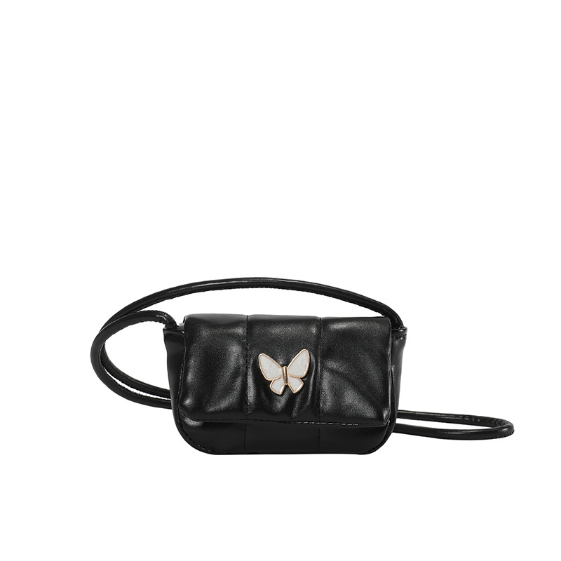 Bolso de axila con decoración de mariposa dulce 2024 textura Bolso femenino popular de este año nuevo bolso diagonal de un solo hombro mini francés