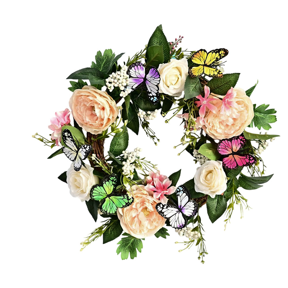 Amazon flor floral artificial decoración festiva de boda simulación peonía brotes de té floral puerta delantera casa colgar puerta transfronteriza