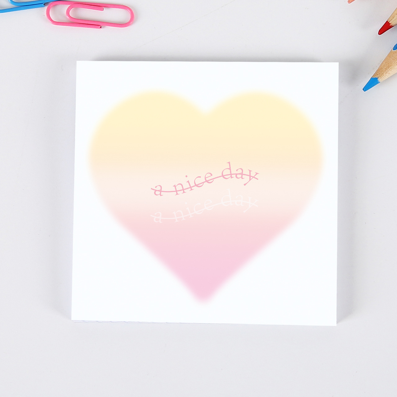Sunset three-dimensional sticky notes for students with high-looking note paper ins sticky note book account label stickers
