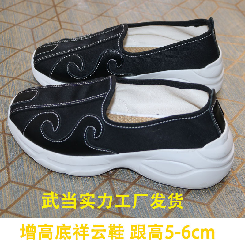 Wudang Tai Chi Shoes Cloud Hook Taoist Shoes Women's Cushioning Sports Sole Ten-Sided Shoes Martial Arts Shoes Men's Morning Exercise Canvas Practice Shoes