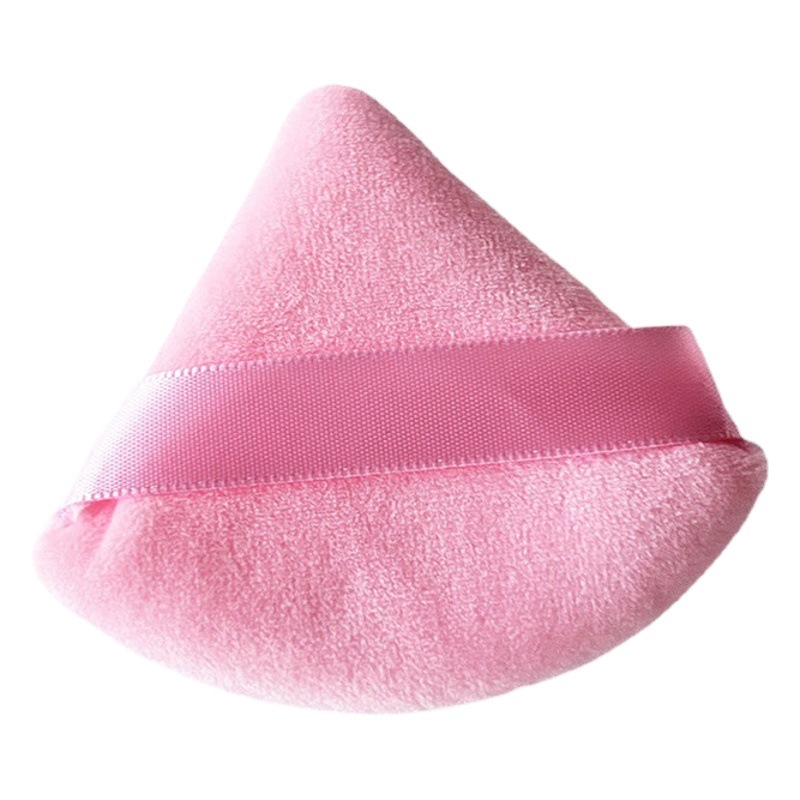 Gran triángulo maquillaje polvo suelto polvo denso polvo de aire cojín esponja súper suave cristal terciopelo transfronterizo caja en forma de abanico de maquillaje puff