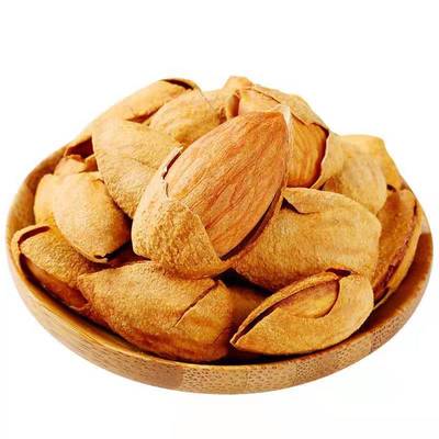 新疆巴旦木500g 纸皮手剥薄壳杏仁盐焗纯巴旦木 坚果