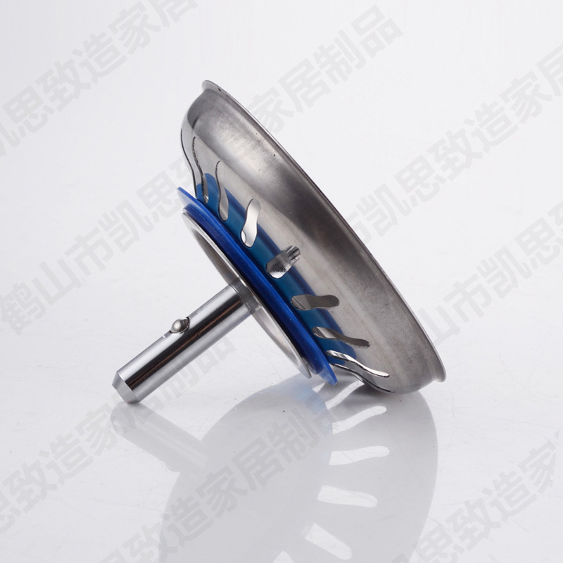 Cubierta de filtro escurridor 304 de acero inoxidable transfronterizo accesorios de fregadero tapón escurridor de doble ranura accesorios de fregadero