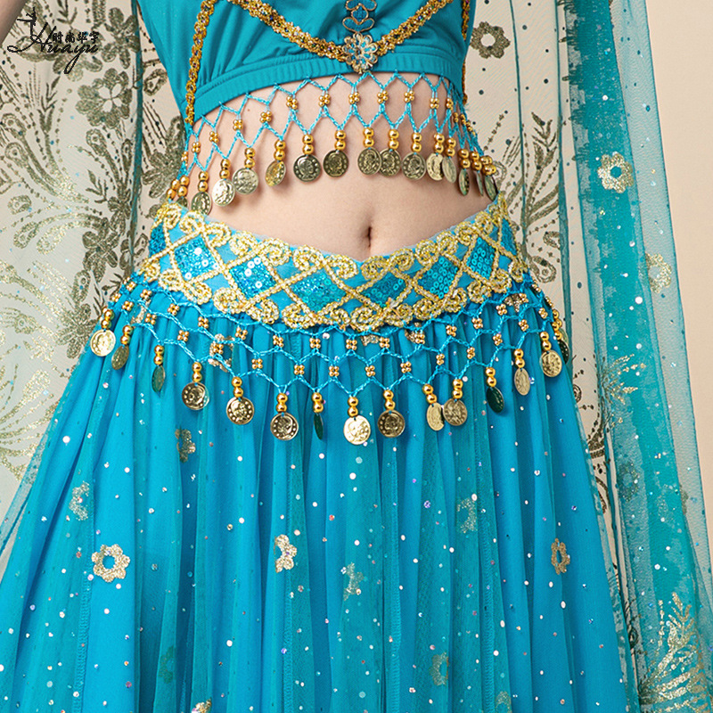 Huayu belly dance diamond sequins hanging coin waist chain Indian dance performance waist chain practice performance waist chain spot wholesale