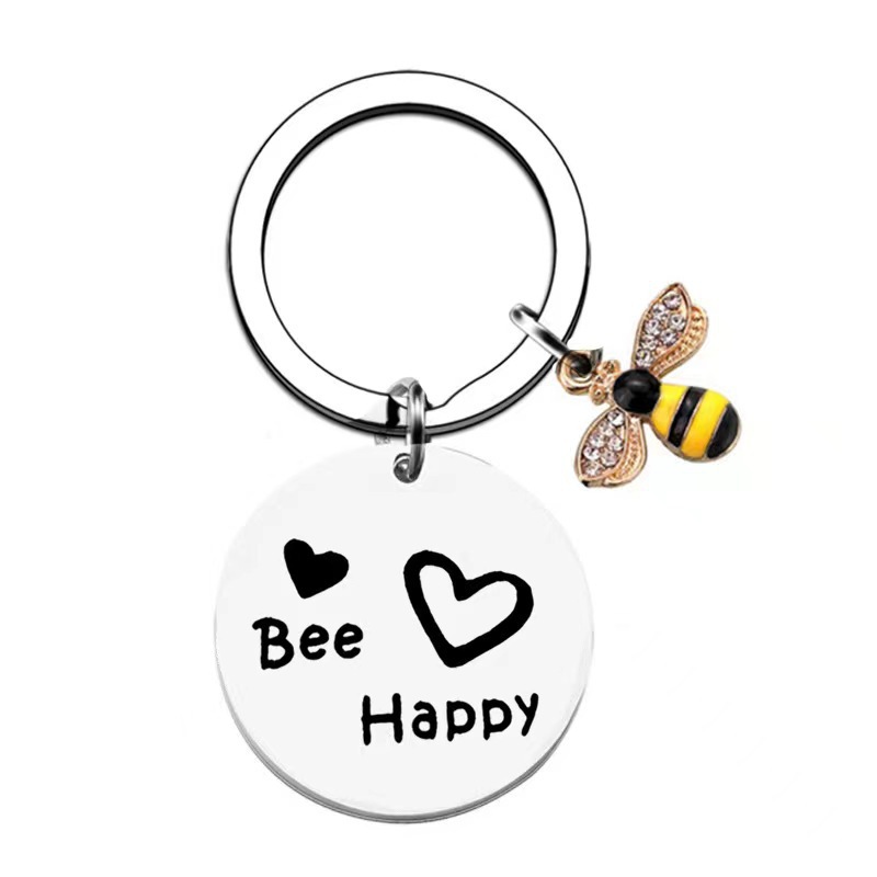 1 Piece Quantity Cute Letter Bee 201 Stainless Steel Teachers' Day Unisex Keychain