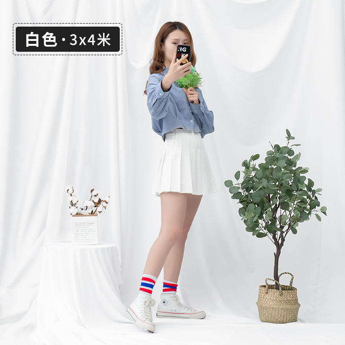 Fotografía blanca tela de fondo fotografía en vivo color sólido tela colgante accesorios de decoración de la habitación de dormitorio pared de fondo de arte de alto nivel