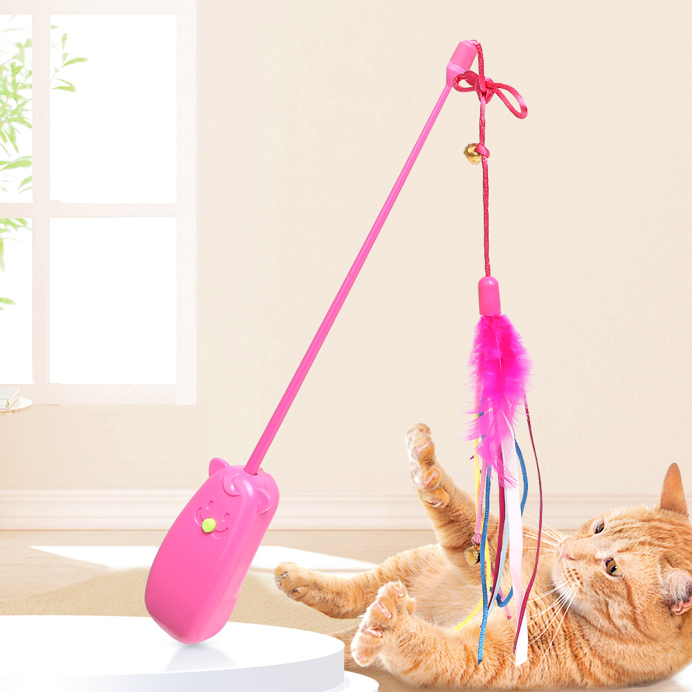 Nuevo producto Laser Fun Cat Stick Feather Fun Cat Cinta de cinta de gato de mano interactiva Fabricante de juguetes para gatos infrarrojos al por mayor