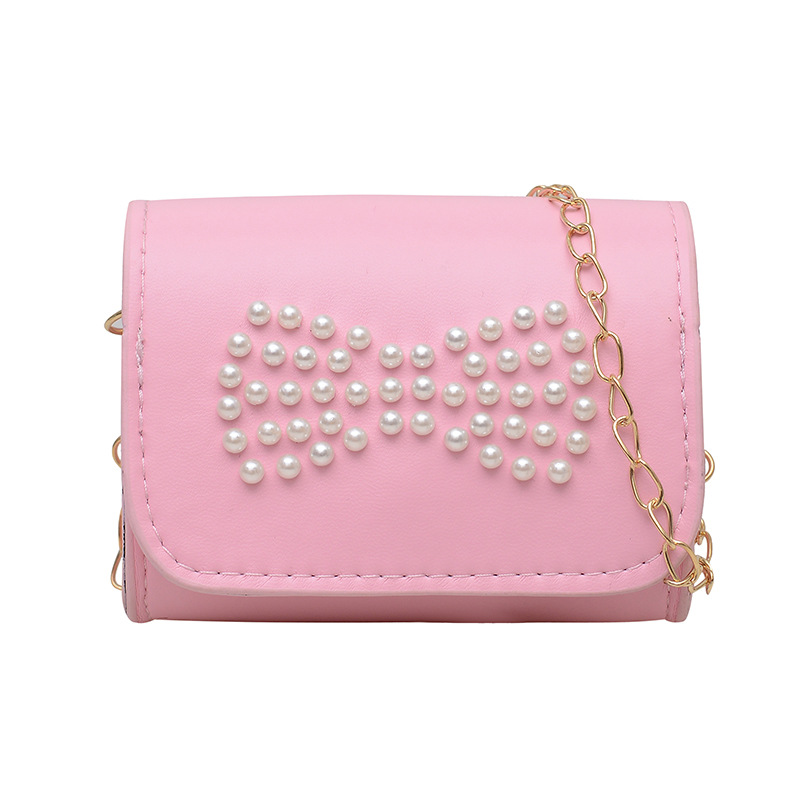 Bolsa de hombro coreana para niñas, bolso de perla dulce, bolso para bebés, bolso de moda mini pequeño, bolso para niños.