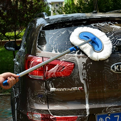Car cleaning tools: the car with car cleaning artifact