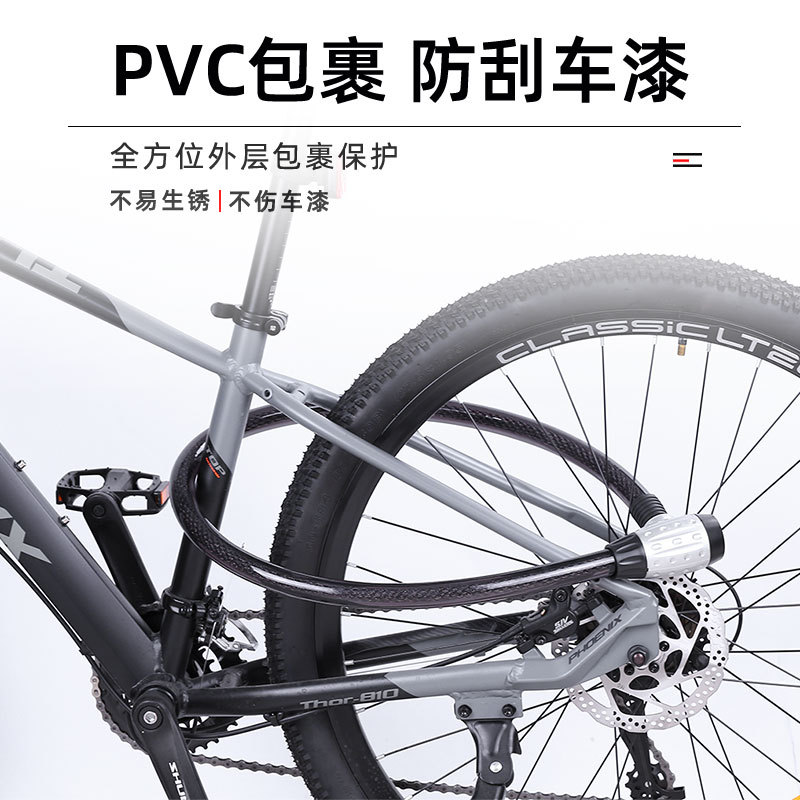 Candado de Guaya de Acero Antirrobo para Bicicletas y Motocicletas image 3
