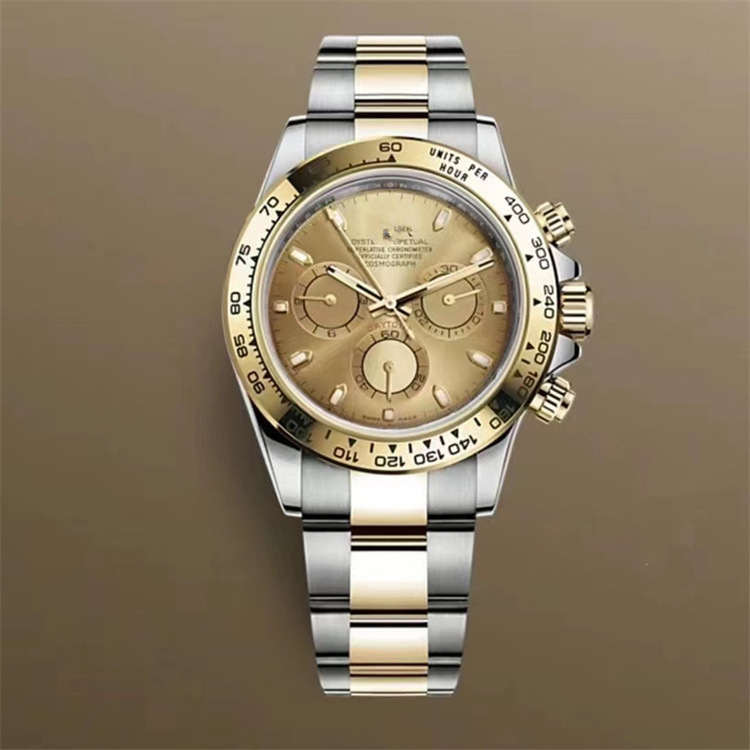 Laojiaditong transfronterizo toma un reloj mecánico de tres ojos y seis agujas para hombre, reloj multifuncional con cinturón de acero para hombre