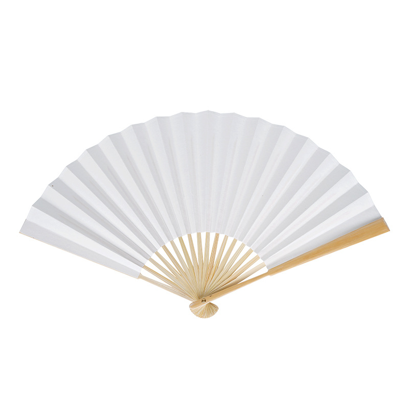 Abanico plegable blanco personalizado material de fabricación de bricolaje pintura arte de abanico de palacio creativo infinito abanico plegable abanico de pintura