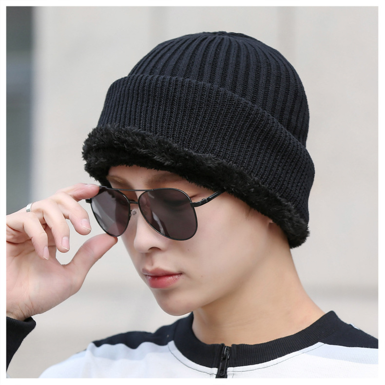 New Letter One Eye Cappello da uomo con collo in un unico pezzo Cappello invernale in lana calda ispessita Cappello in un unico pezzo Protezione per il viso e protezione dal freddo Cappello lavorato a maglia in cotone_voghion.com