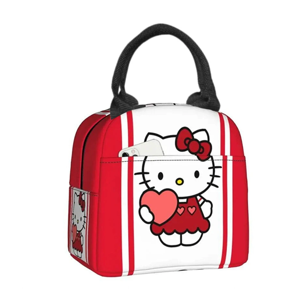 Hello Kitty, ручной мультяшный милый термос, сумка-ланч для учеников начальной школы, сумка для еды