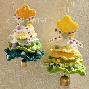 Cross-Border New Wool Hand-Knitted Christmas Gifts Christmas Tree Pendants Holiday Decoration Pendants Car Pendants
