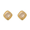 Silver needle, fashionable fresh earrings from pearl, accessory, silver 925 sample, simple and elegant design, wholesale