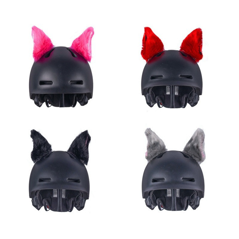 Helmet Decoration Plush Helmet Cat Ears Motorcycle Motorbike Electric Vehicle Cross-Border Hot-Selling Helmet Accessories