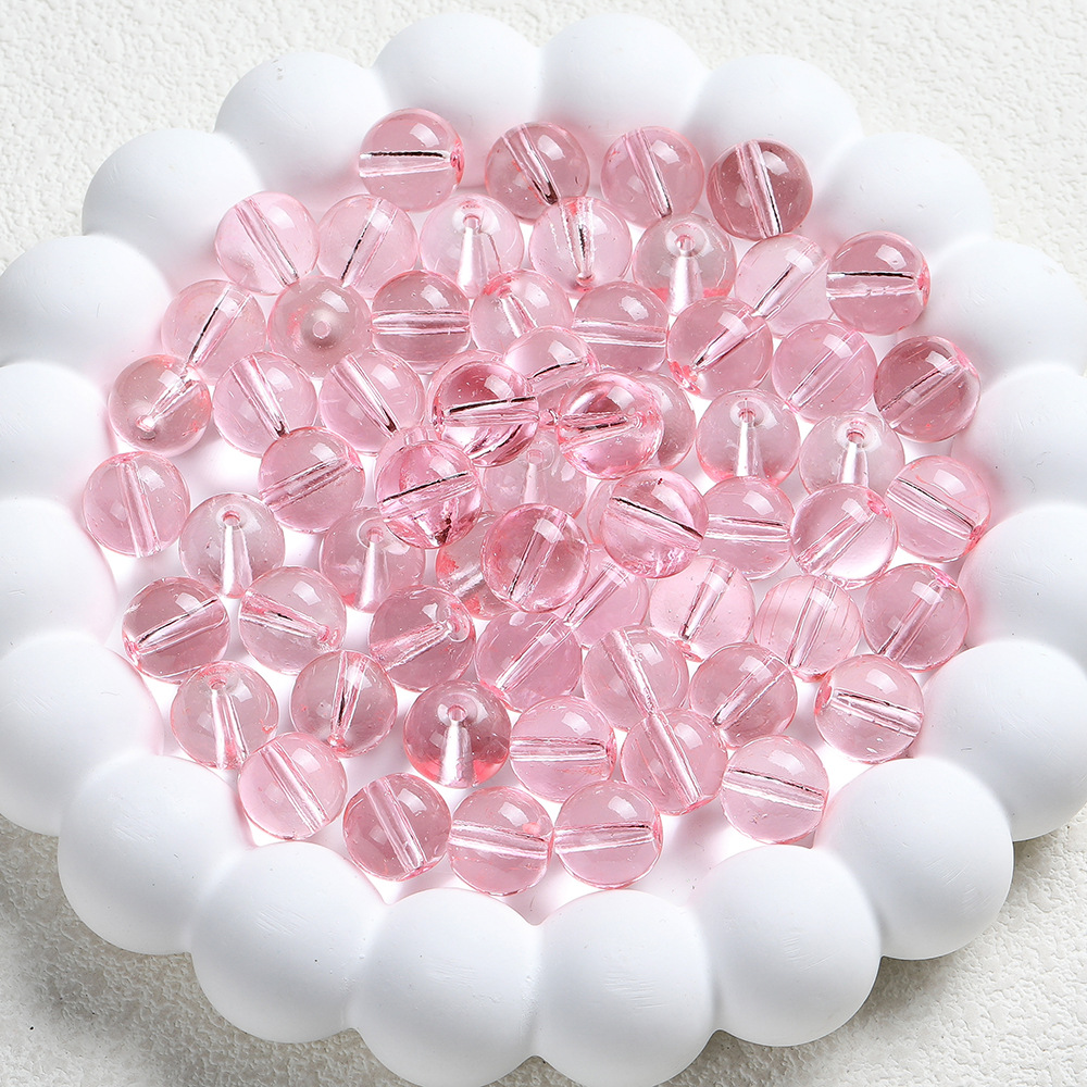 6 / 8 / 10mm esmaltado transparente esmaltado esferas de vidrio DIY joyas manuales pulseras material accesorio de collar image 10