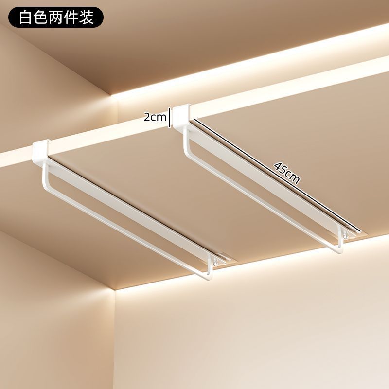 パンチングなしの衣類ラック、浅いワードローブ、ウォールキャビネット、衣類キャビネット、縦型衣類ラック、ワードローブ吊り下げロッド、キャビネット内の垂直吊り下げロッド|undefined