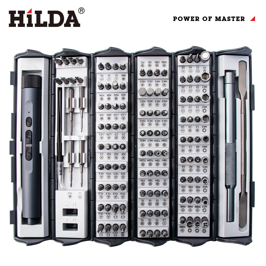 destornillador eléctrico recargable doméstico pequeño motor eléctrico multifuncional herramienta de lote de tornillo 128 piezas