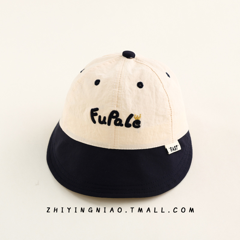 Sombreros para bebés primavera y otoño delgados sombreros de boca de pato secado rápido bebés salir sombreros solares bordados coreanos sombreros de sol verano