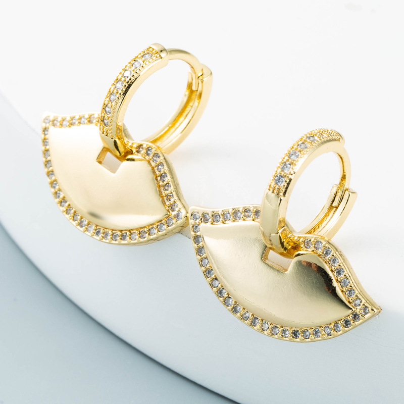 wholesale jewelry geometric butterfly copper goldplated earrings Nihaojewelrypicture3