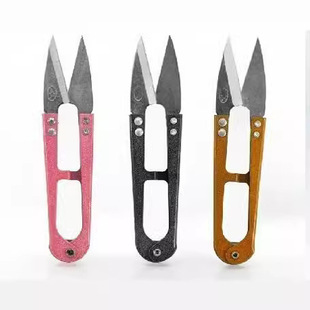 JINDA RIUS Stainless Steel Spring Yarn Shear 5019 Cross Stitch U-Shaped Clothing Tailor Shear Lace Thread V Small Scissors