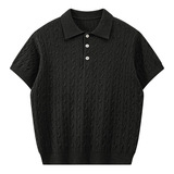ZF8108-B衫时尚高级T恤上衣美式麻花纹翻领针织短袖POLO男装，男装针织衫/毛衣，星座614