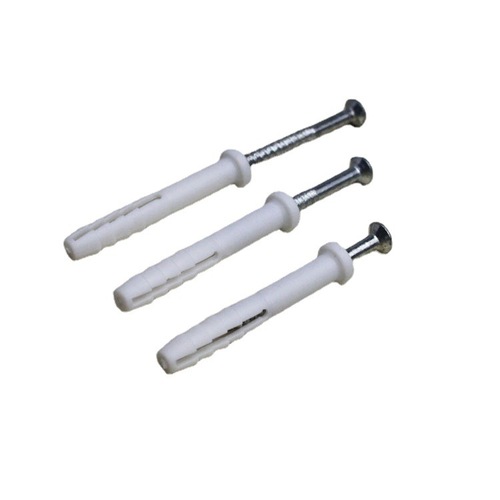 White expansion screws for 8mm cabinet hanging cabinets, wall-mounted connection screws for cabinets and wardrobes M8, hardware accessories wholesale