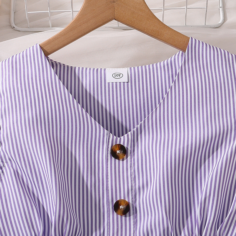 Robe de princesse d'été pour fille avec manches volantées_voghion.com