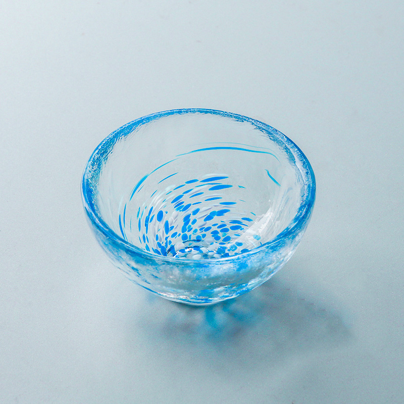 Venta directa de fábrica nuevo color gota de agua vidrio sola taza de té creativo japonés té Kung Fu juego de té maestro sola taza