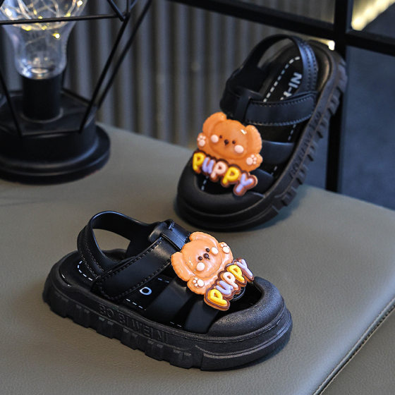 Children's Sandals 2025 New Arrival Summer Cartoon Non-Slip Soft Sole Girls and Boys and Girls Beach Sandals with Velcro Trendy