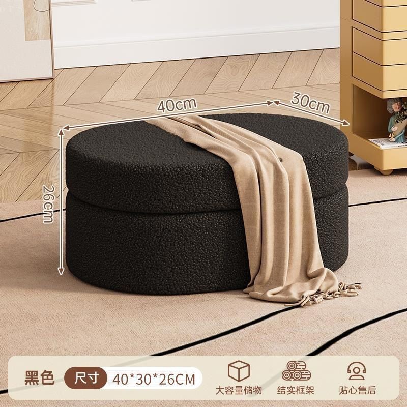 Taburete de zapatos de cambio de puerta doméstica taburete de zapatos de lujo ligero de alto nivel sensación de sala de estar sofá taburete de asiento taburete de vestuario taburete largo image 8
