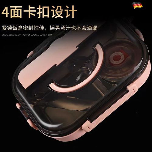 304 stainless steel insulated lunch box divided lunch box for students and office workers outdoor lunch box food grade thickening