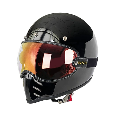 Safety Helmet 3C, Motosiklet kaskı (dəbilqə) - starry-sky-black-color-mirror-m55-56