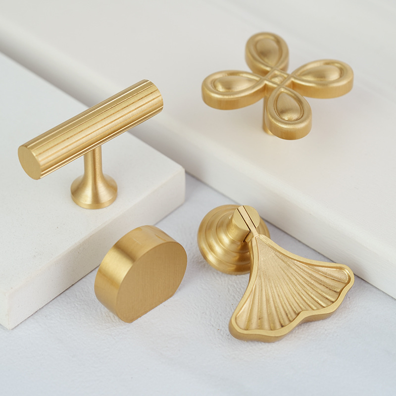 龍林純黃銅實心明單長孔隱形家具五金榻榻米衣鞋廚抽屜櫃門拉把手