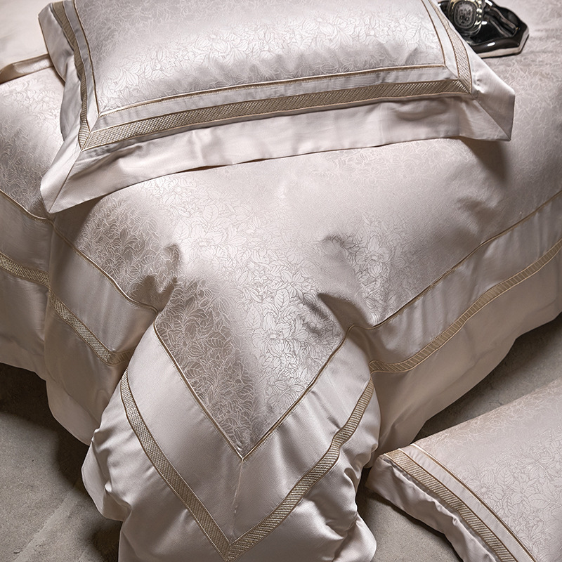 Elegant Luxury Cotton Duvet Cover Set High Thread Count Bedding_voghion.com
