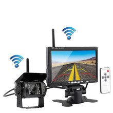 24V无线WiFi前后双录倒车影像货车可视系统模拟无线倒车影像系统