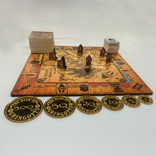 跨境独立站新款桌游Potter Monopoly波特大富翁游戏棋盘木质工艺