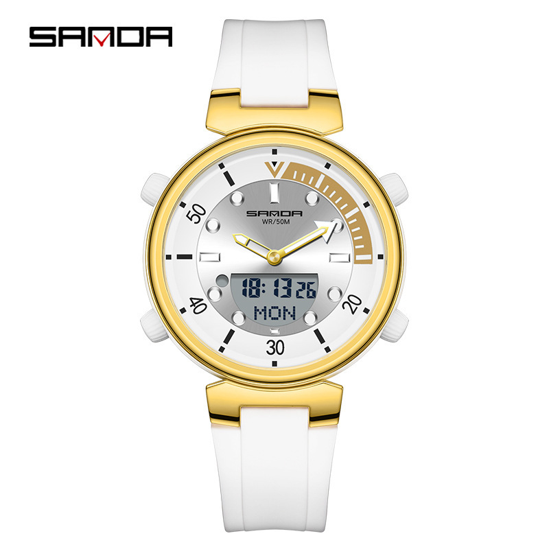 SANDA nuevo reloj de alarma de moda luminosa todo partido 3122 reloj electrónico multifuncional reloj para niños y niñas
