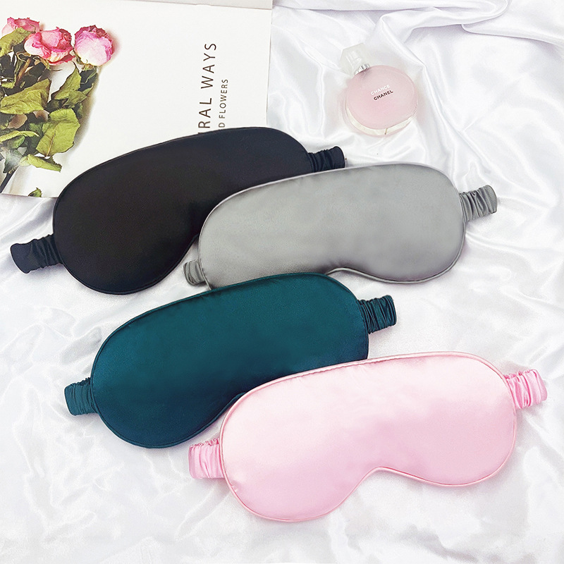 新しい両面シミュレーションシルク睡眠眼帯遮光眼帯旅行昼休み眼帯航空眼帯|undefined