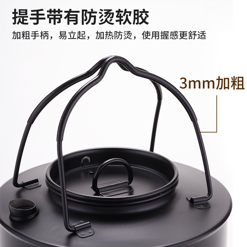 0.9L hervidor de agua portátil acampar al aire libre de acero inoxidable de calidad alimentaria hervidor de agua