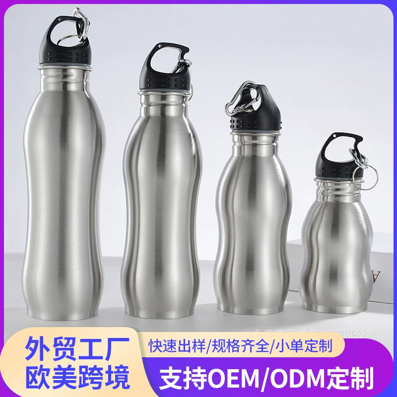 304 Однослойная чашка для воды в форме тыквы из нержавеющей стали, альпинистская Спортивная бутылка для воды на открытом воздухе, большой рот, холодная чашка для воды, автомобильная бутылка для воды