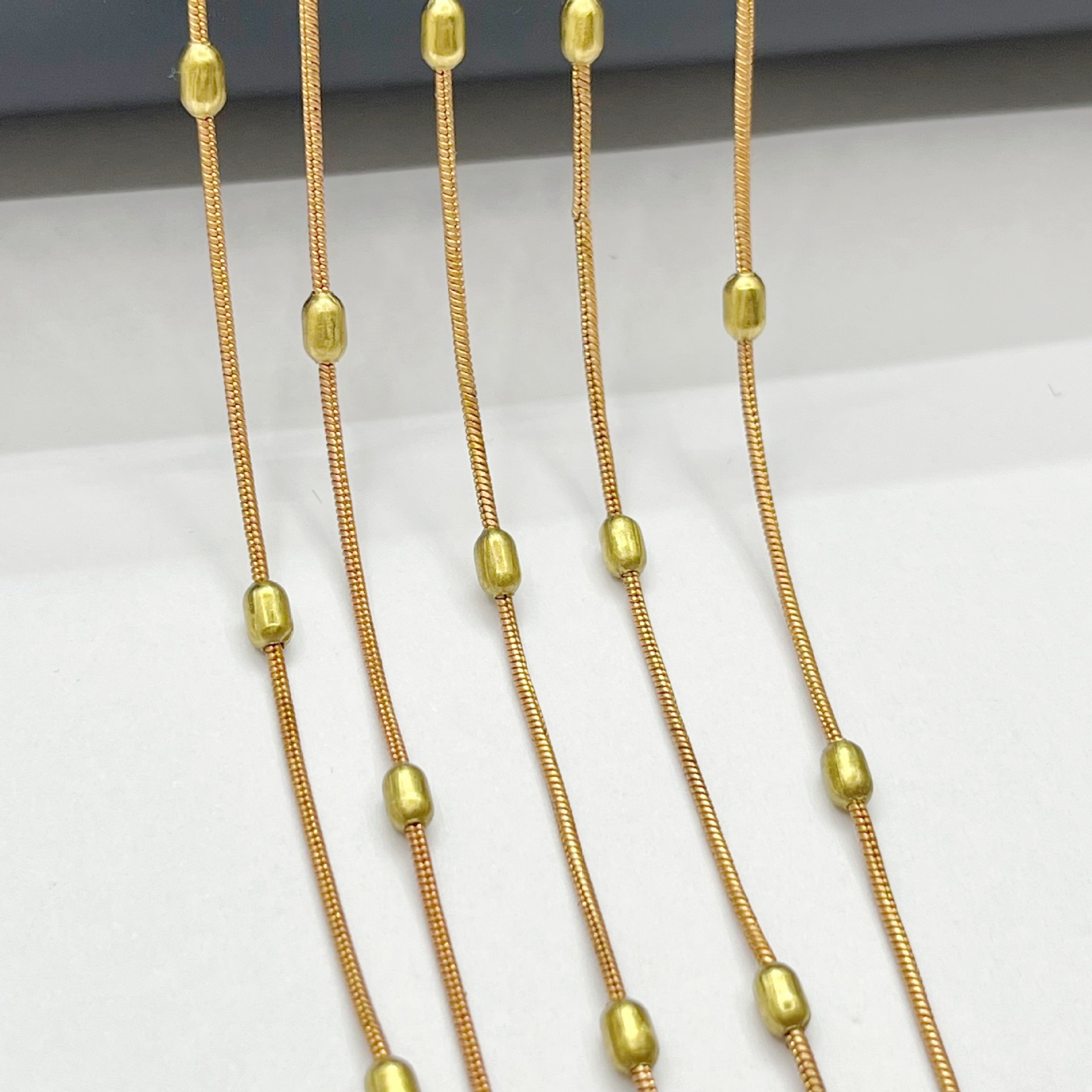 欧美嘻哈时尚情侣满天星豆豆链条项链 男女士环保铜长款项饰配饰