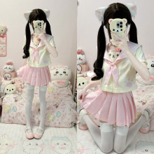 萌系jk制服短水手服套装可爱软妹甜心棕色