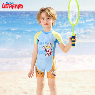 Classic Ultraman Children's Swimsuit Boys 2025 New Boys Medium and Large Children's One-Piece Quick-Drying Professional Swimsuit Wholesale